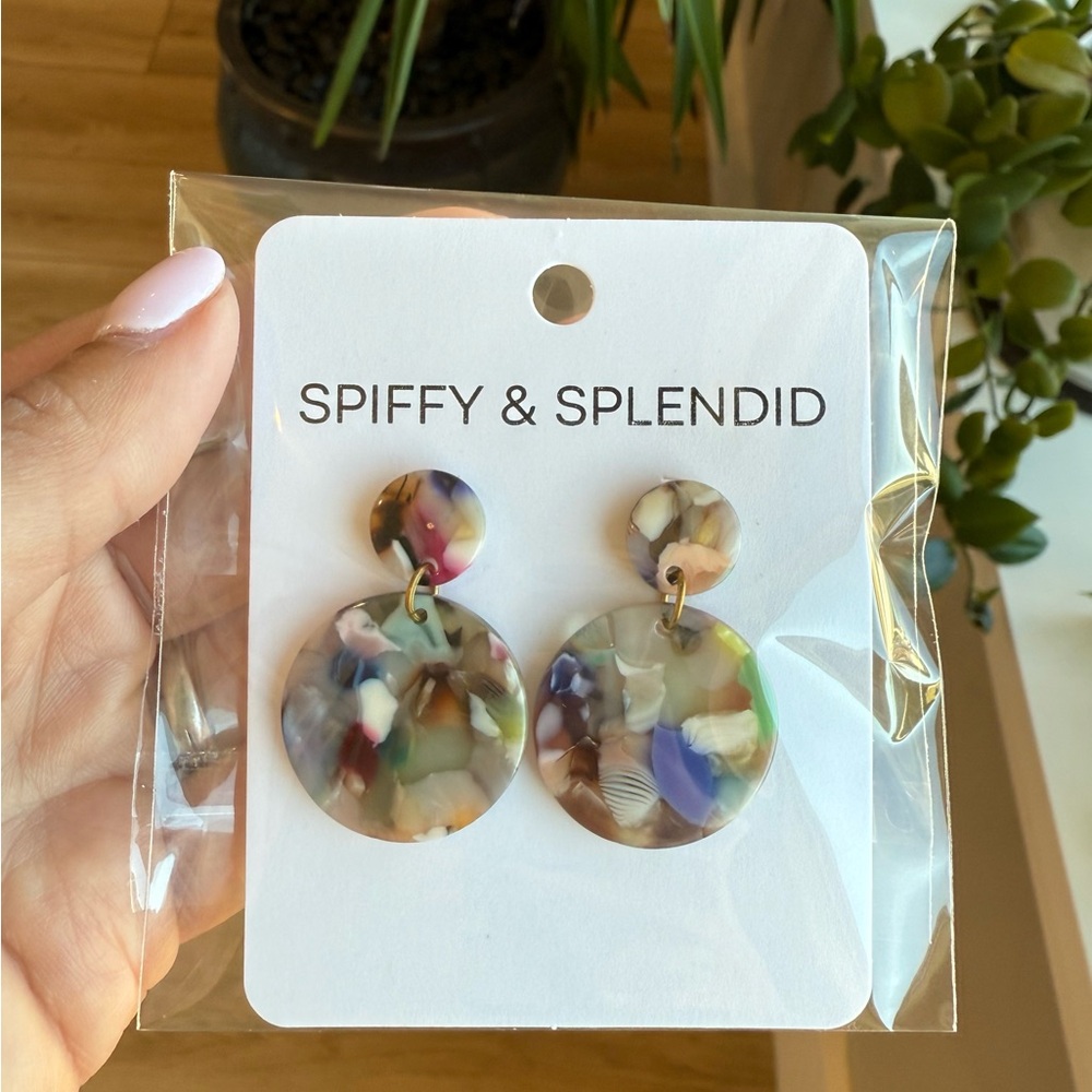 π 2/$20 - Multi-Color Acrylic Drop Earrings - Picture 9 of 10